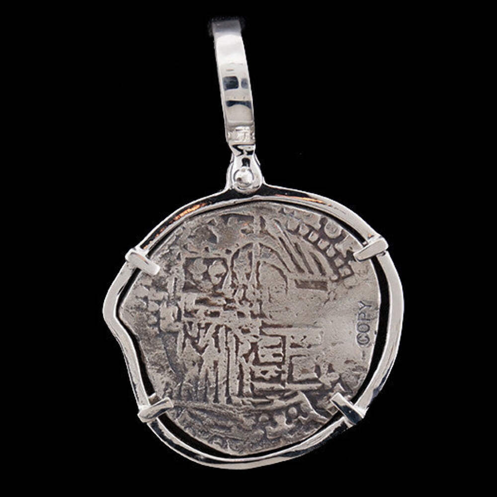 Atocha Sunken Treasure Jewelry – Odd Shape 2 Reale Silver Coin Pendant