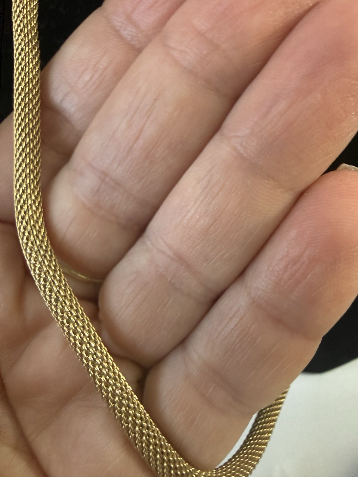 Vintage Gold Tone Necklace Snake Chain 17 In Womens Classic Everyday Jewelry