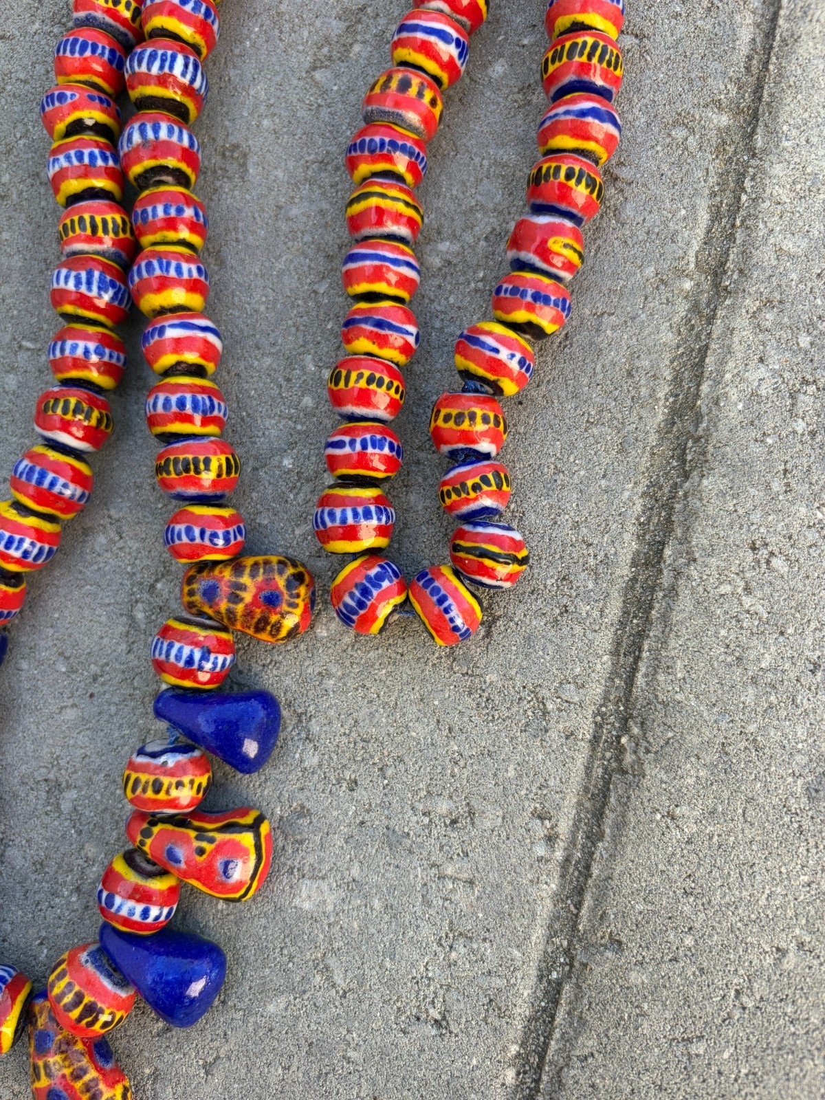 Beautiful vintage and modern Kiffa beads from Mauratanian