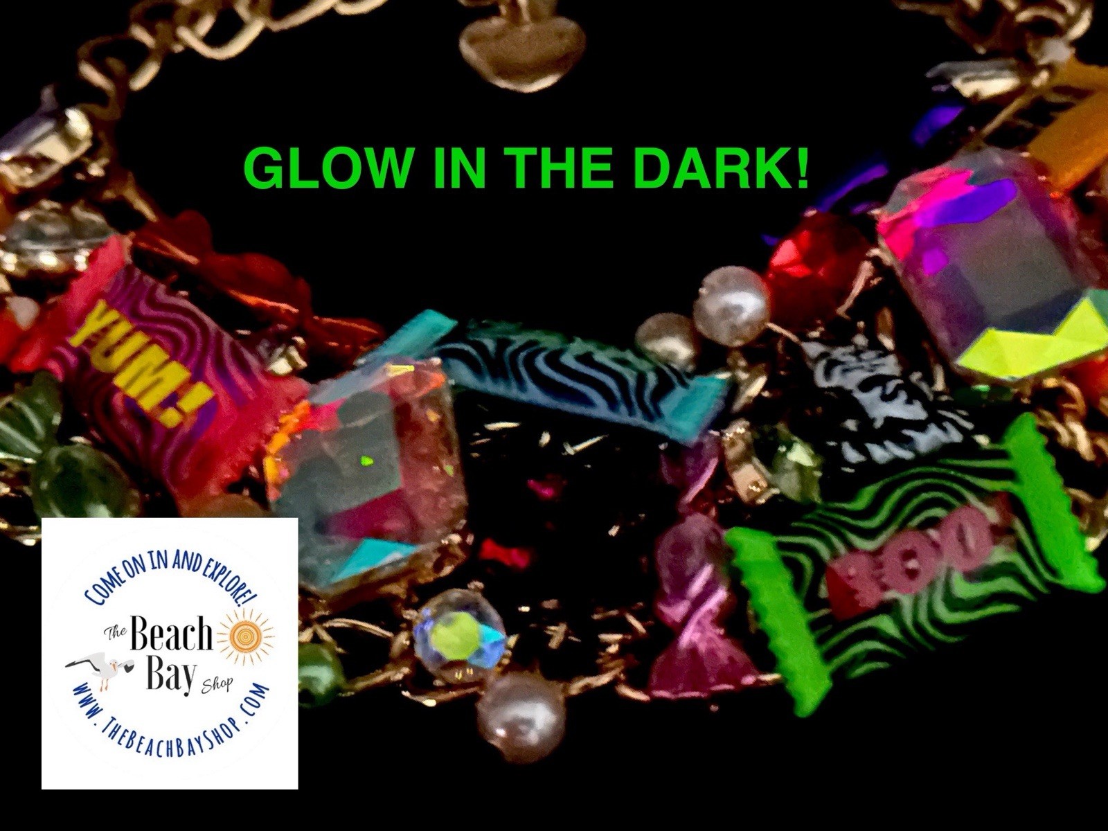 BETSEY JOHNSON Halloween Candy Necklace Glow In The Dark Gorgeous! NEW (VIDEO)