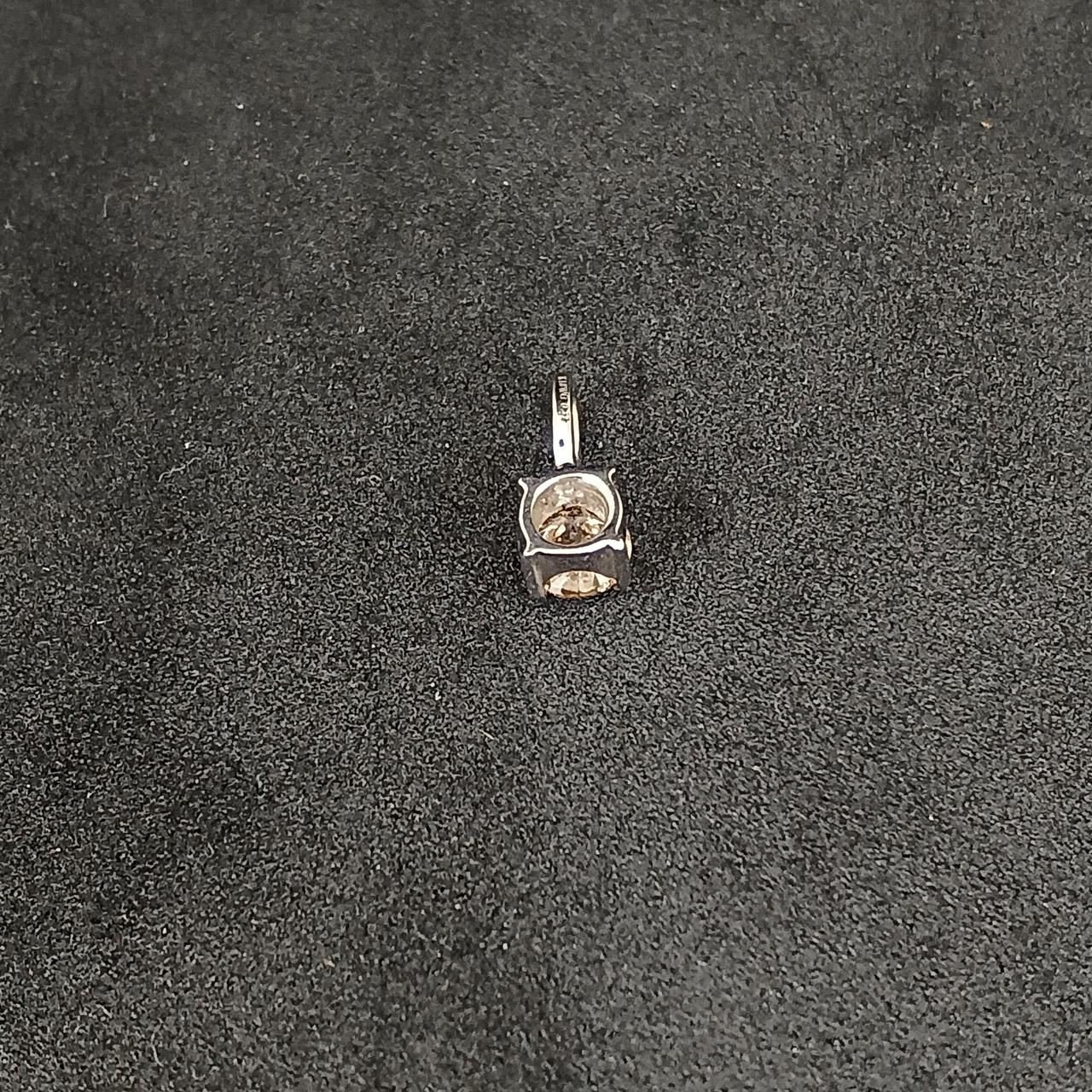 None K18WG Pendant Top 0.32 Stamped 0.5G Used