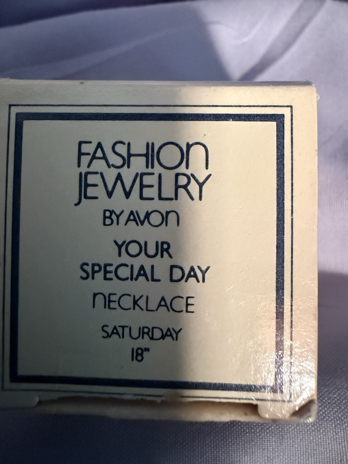 Avon Engraved Gold Pendant Necklace Days of the Week 18″ & 14″ Oval Charm