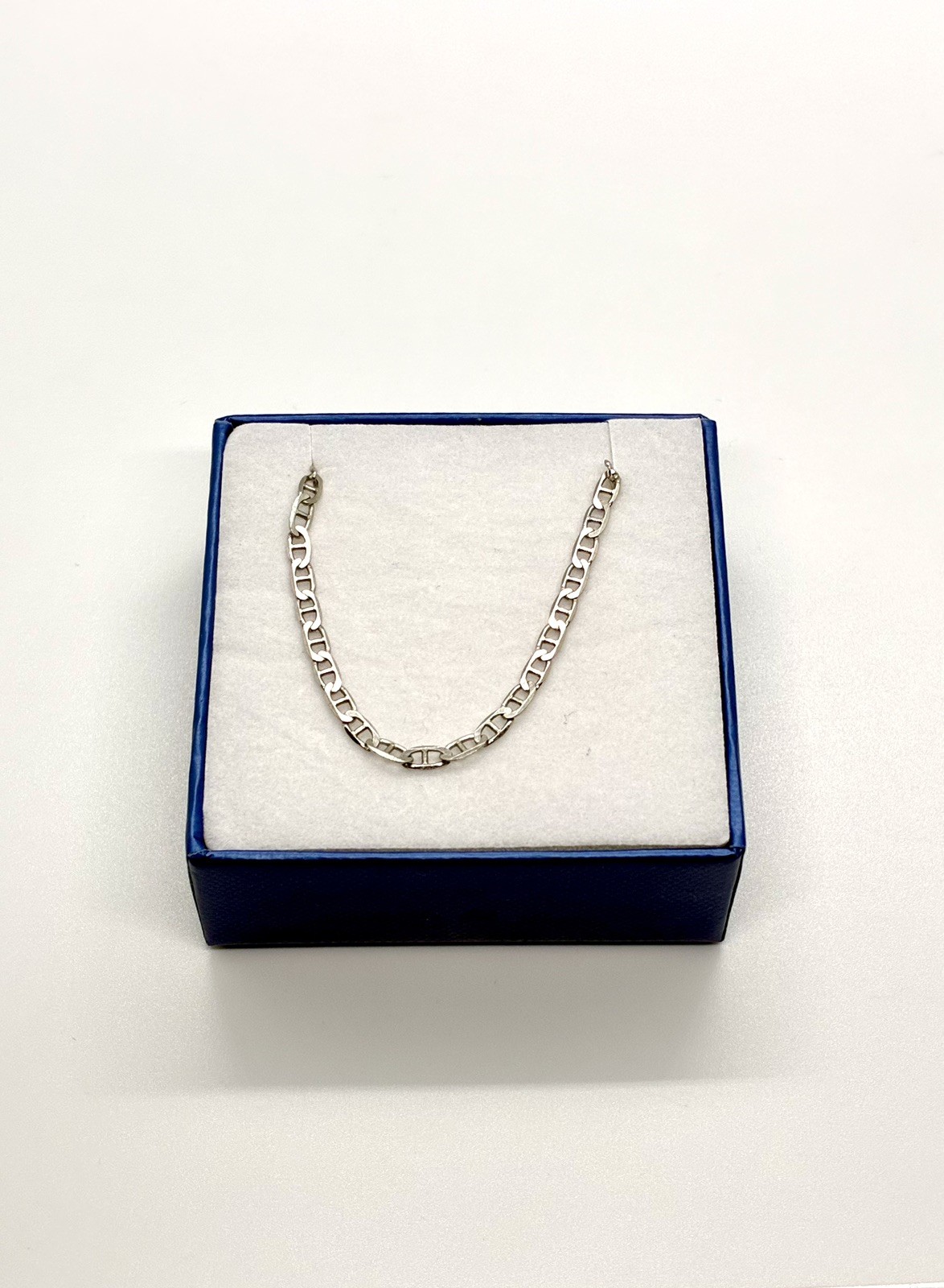 925 Sterling Silver Figaro Mens Chain Necklace .925 Italy – 18 inch, 2mm