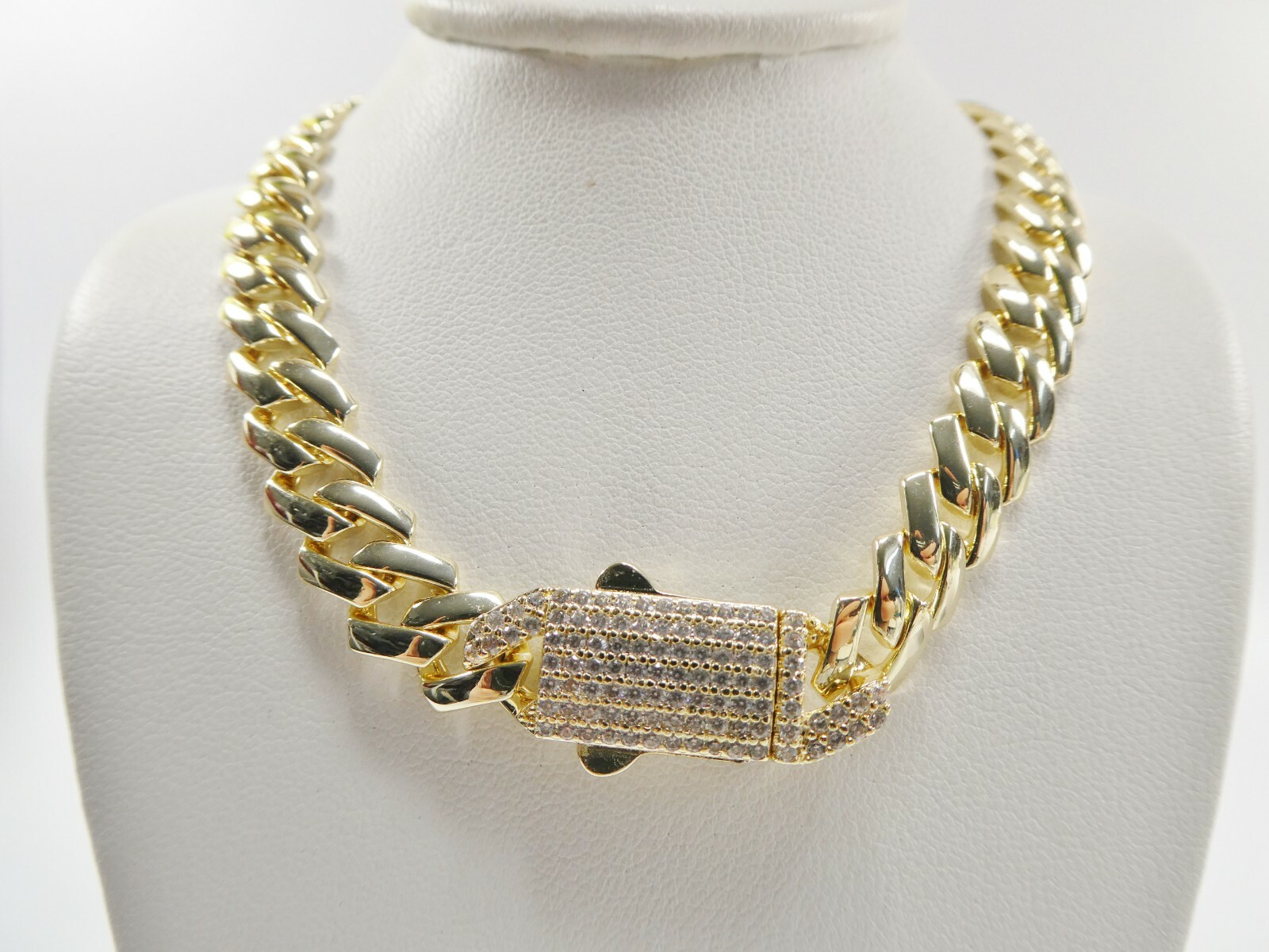 9MM 14K COLOR YELLOW GOLD FILLED MONACO BRACELET/NECKLACE