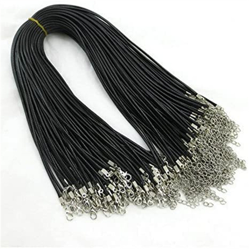 100Pcs 50Pcs Leather String Necklace Cords Wholesale Rope Bulk Lot Cords 18″ 24″