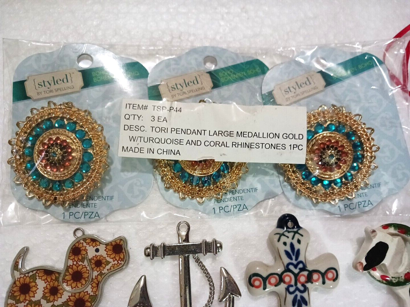Pendants, charms, DIY jewelry necklace making pieces. You get everything