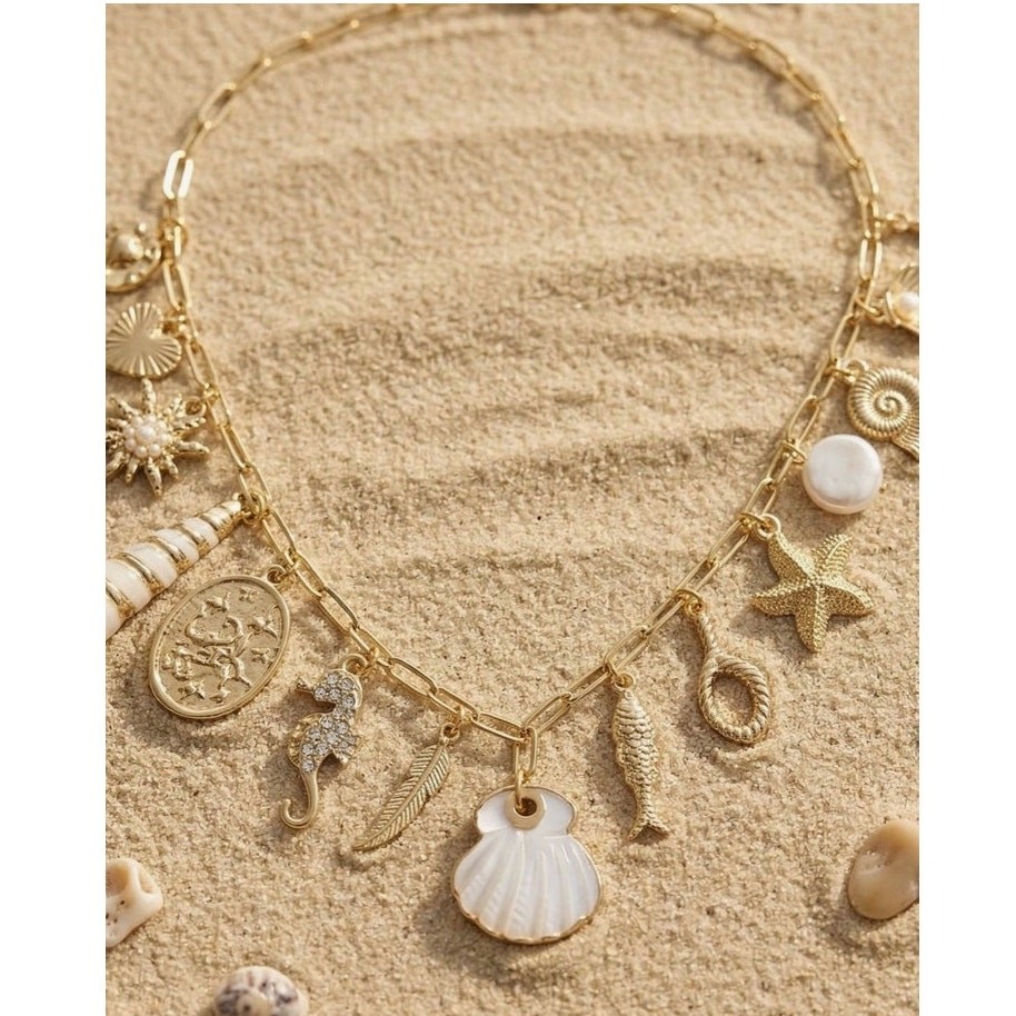 Beach Mode Sunset Treasure Charm Necklace