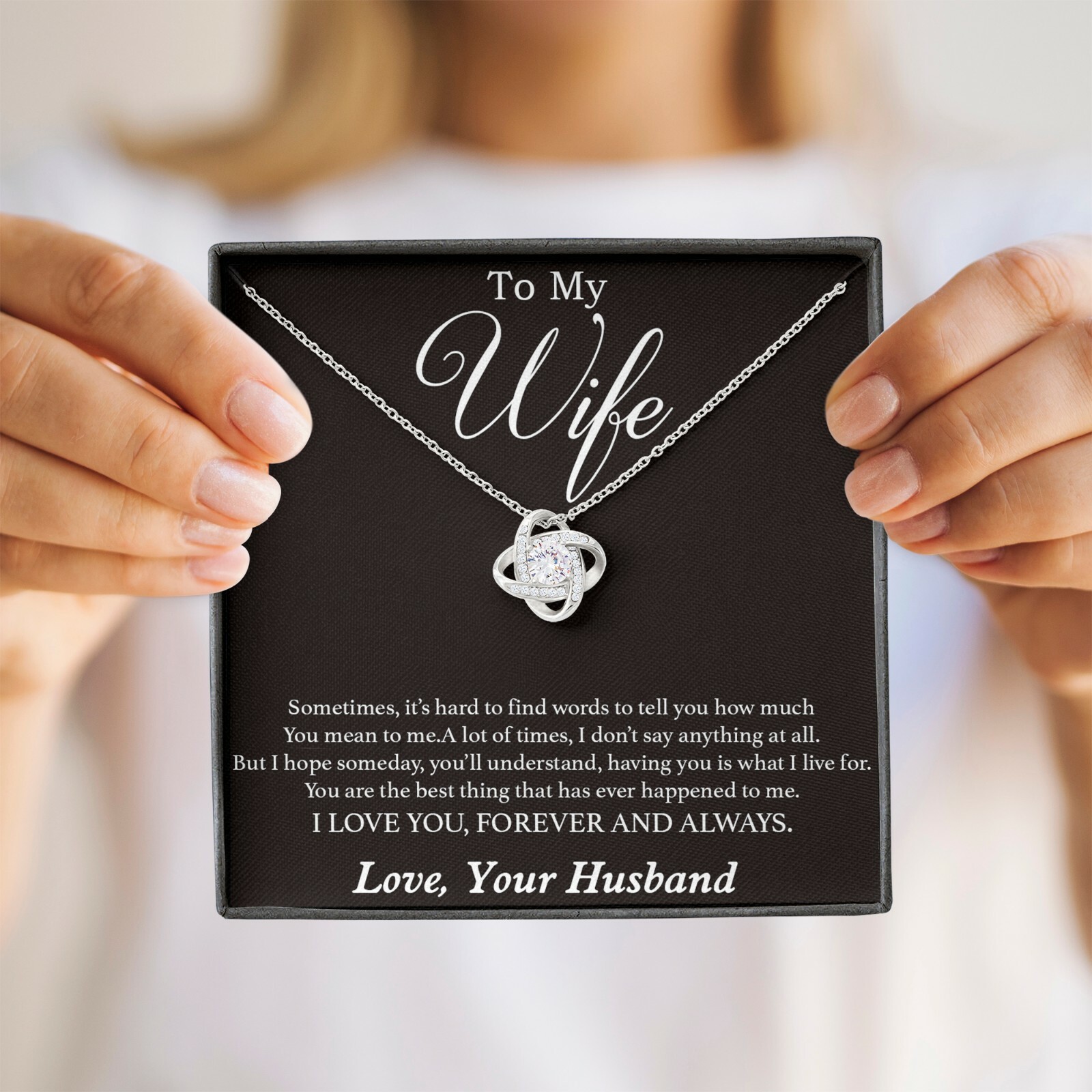 To My Wife Necklace, Gift For Wife, Anniversary Gift For Wife, Necklace For Wife