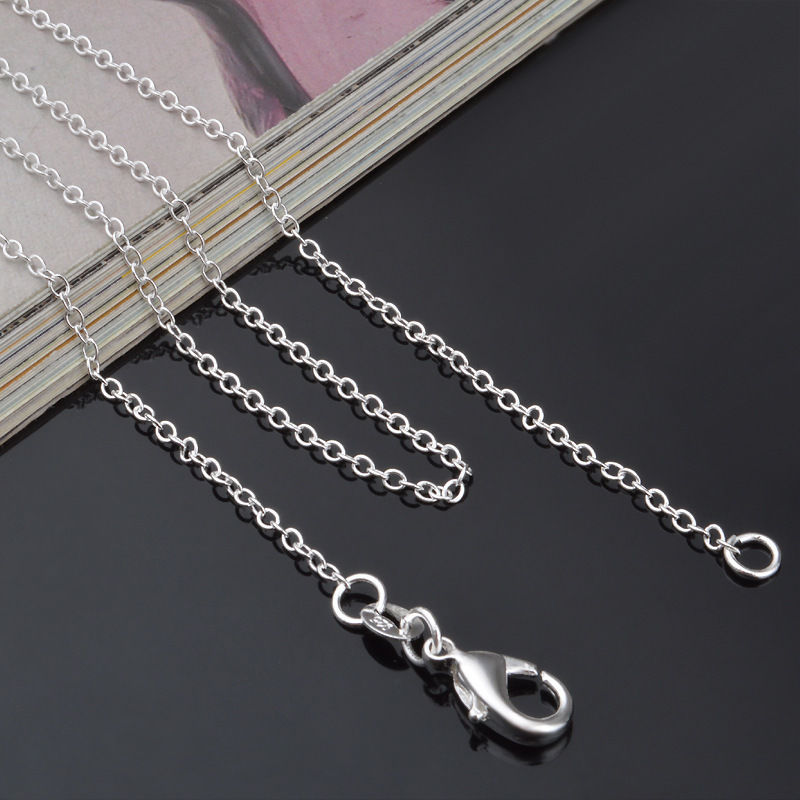 Sterling Silver Round Chain Necklace 925 Stamped Dainty Elegant APPROX 1.2MM