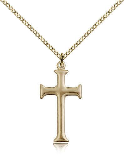 Gold Filled Cross Necklace For Women On 18 Chain – 30 Day Money Back Guarantee