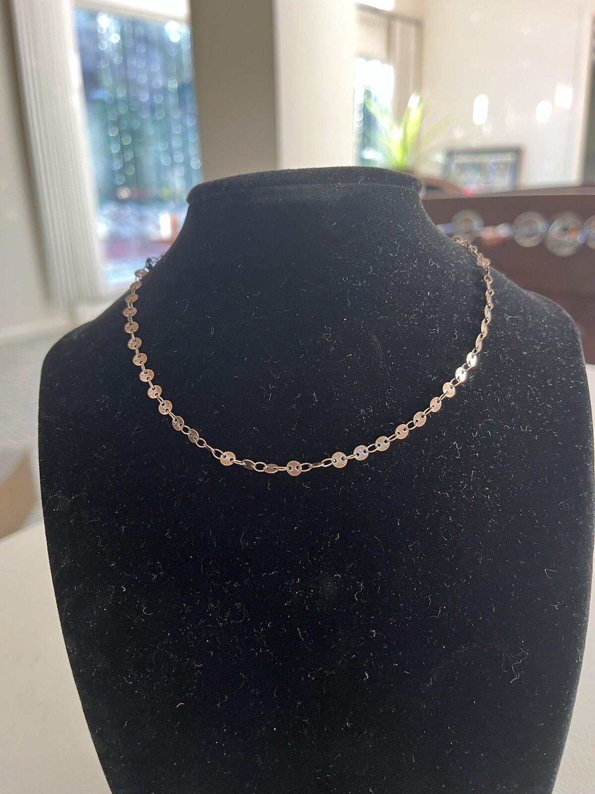Women Fashion Bronze Overlap Circle Chocker Necklace Jewelry