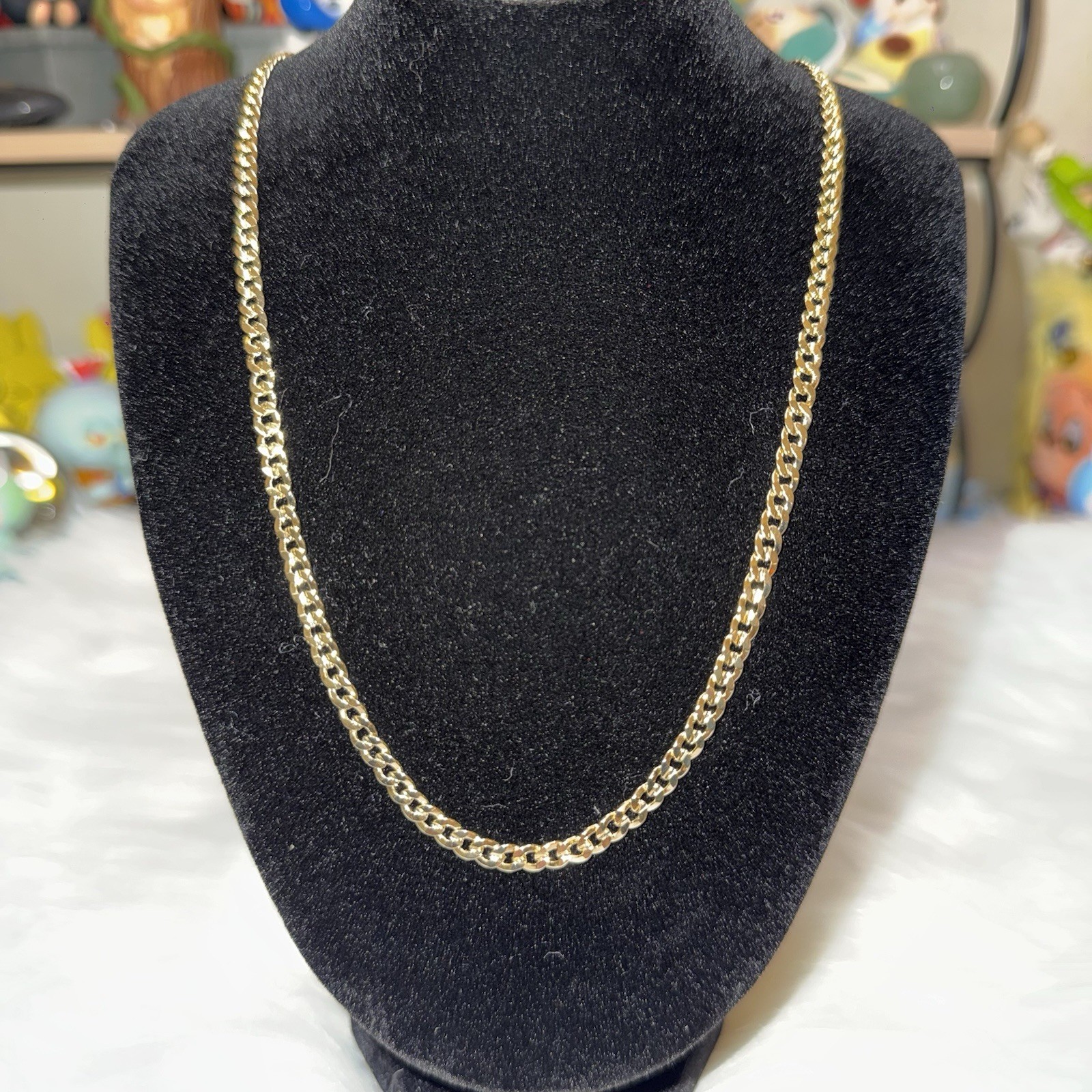 Miami Cuban Curb Link Chain Necklace 14K Gold Filled, 21.5inch, 4mm,LobsterClasp