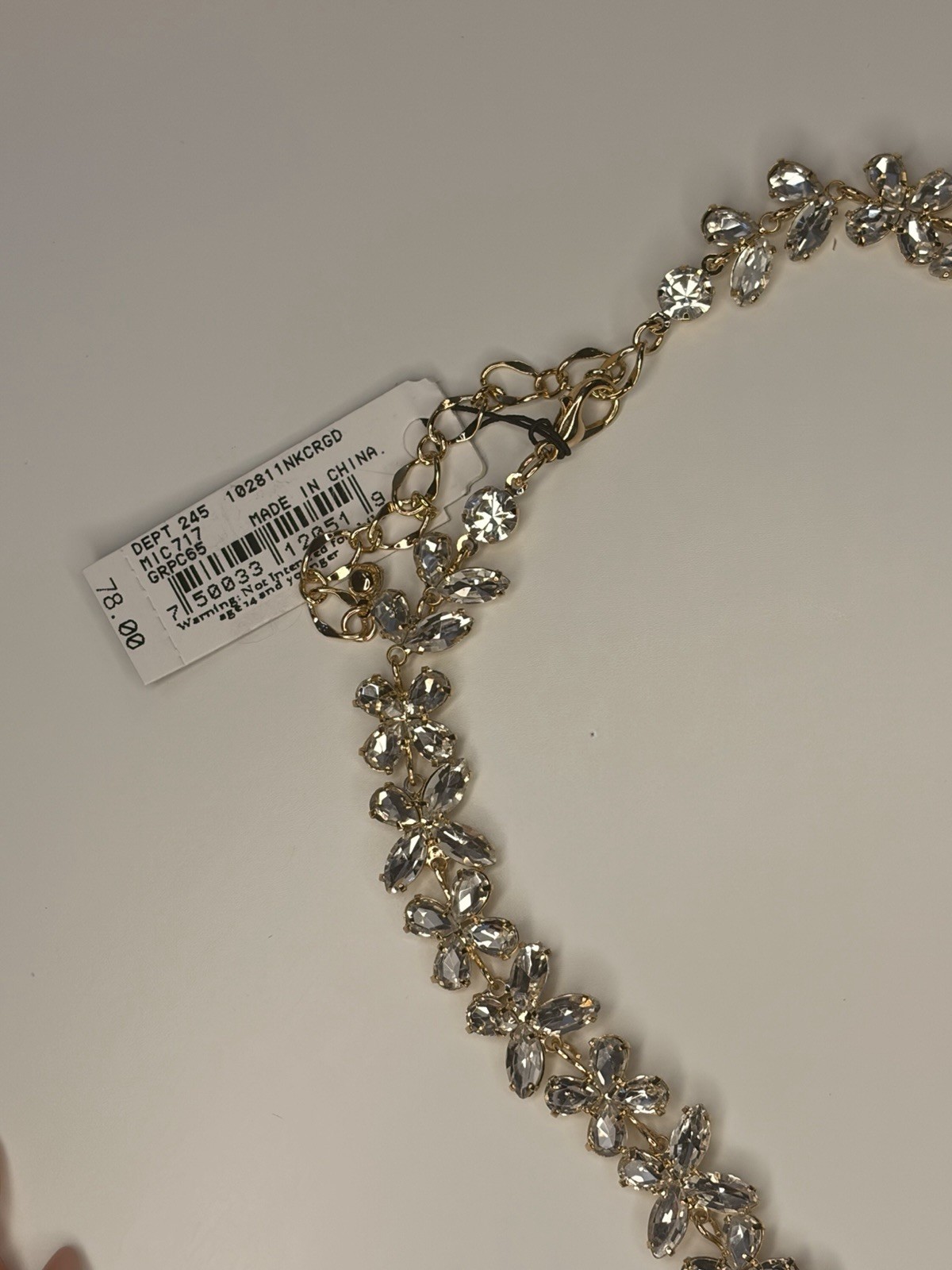 Cezanne | Floral Gold & Crystal necklace | Bridal Chic | Elegant Design | Gala