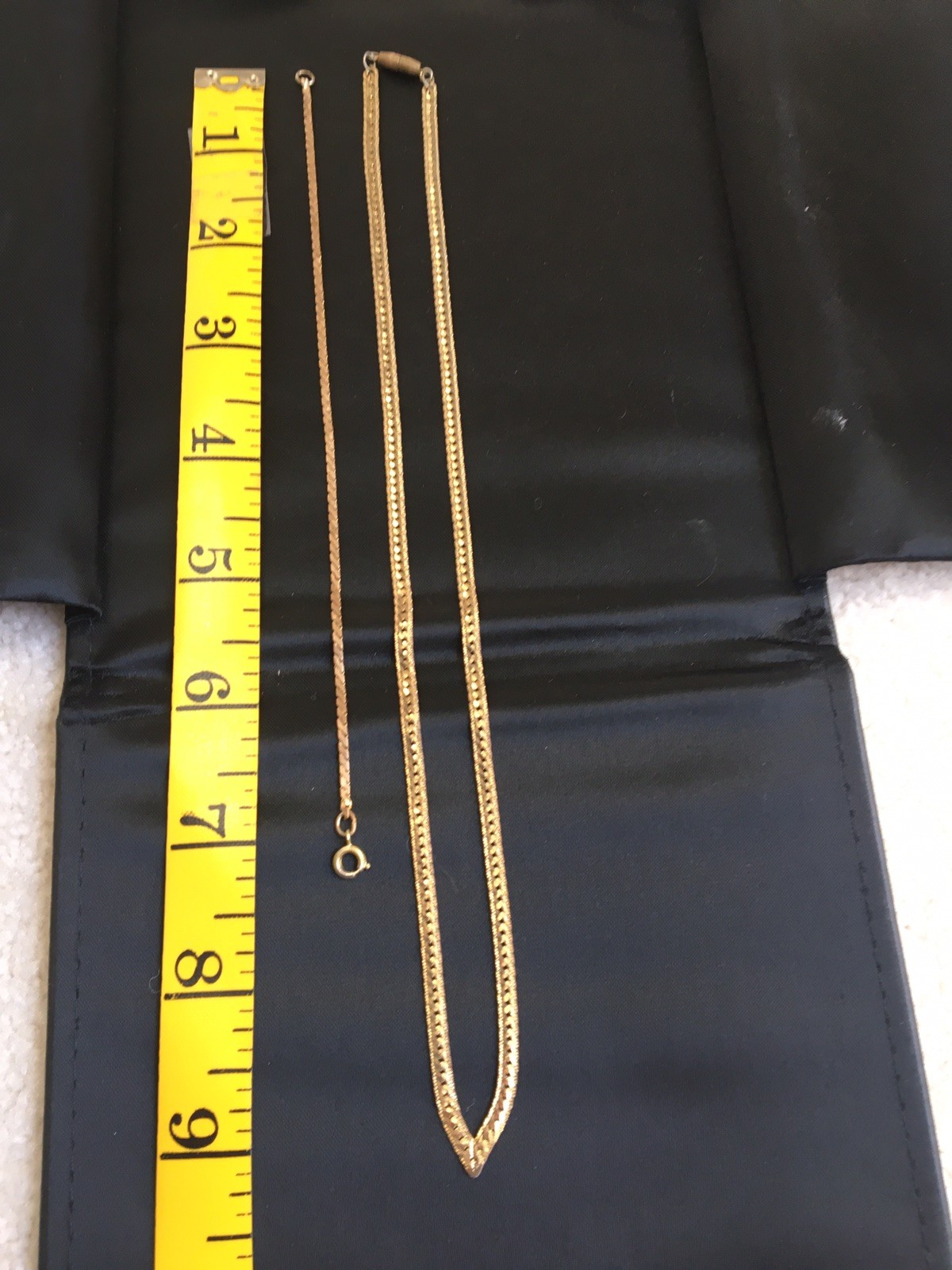 Lot Of 2 Women’s Gold Necklace 18” 3.75mm 7” 1.58mm Gold Bracelet