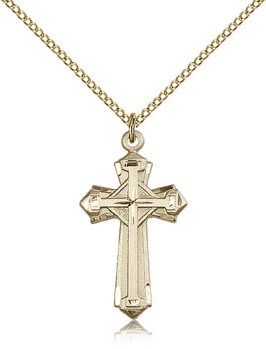 Gold Filled Cross Necklace For Women On 18 Chain – 30 Day Money Back Guarantee