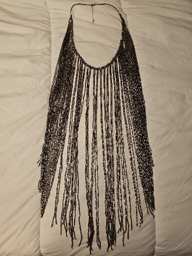 Nice V Versona Long Beaded Necklace Costume Jewelry