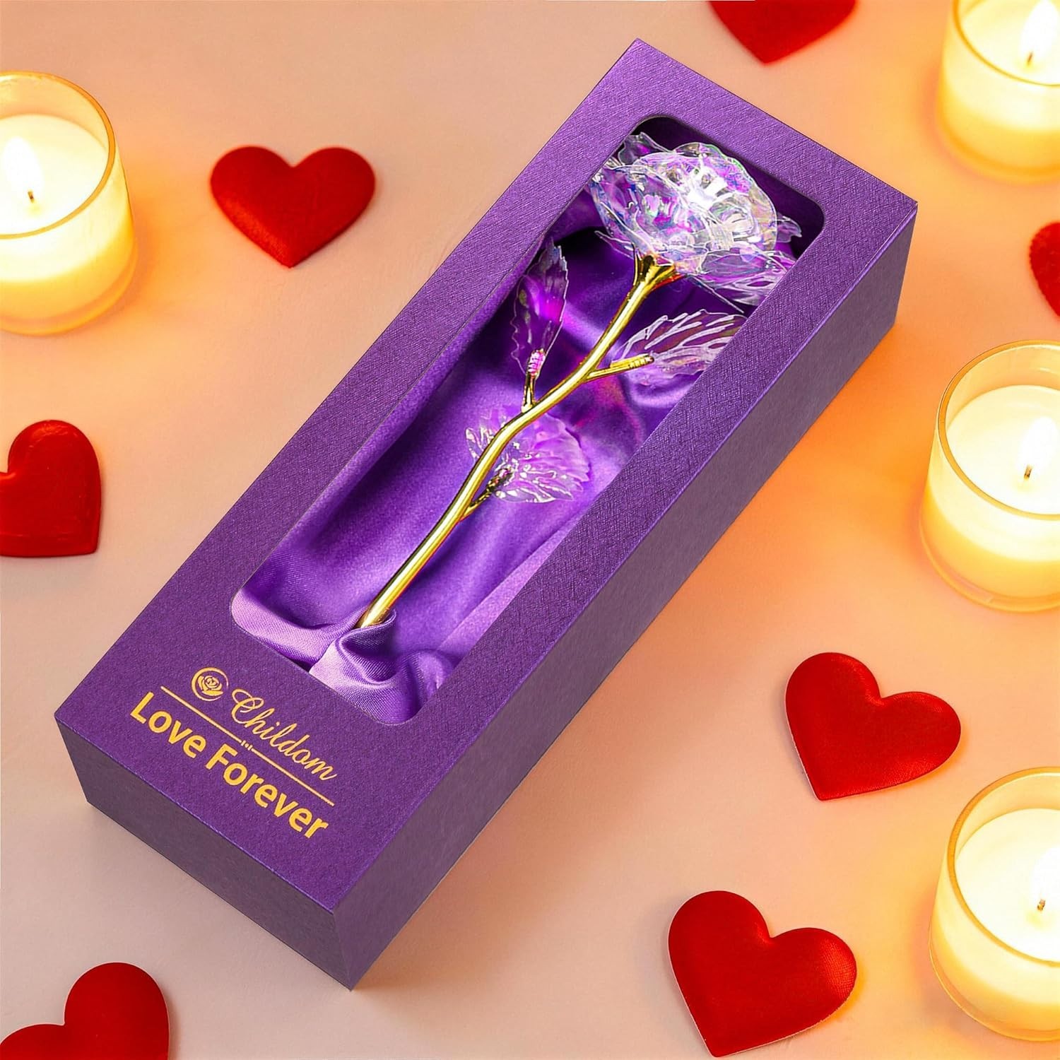 Everlasting Rainbow Rose Gift Box – Perfect for Mother’s Day & Special Occasions