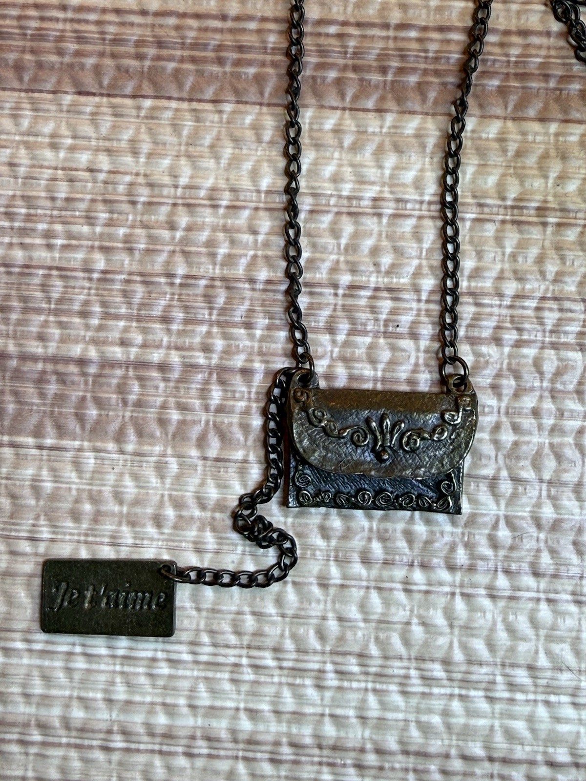 Beautiful Women Classic Chain Purse Pendant Rare Brass