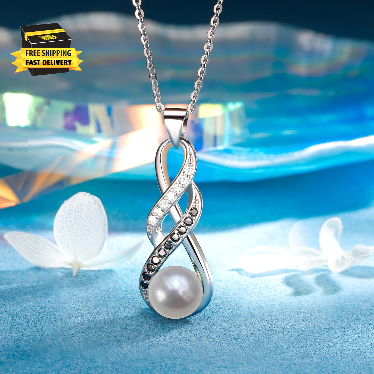 Pearl Necklaces-Birthday Anniversary Wedding Gifts for Women -Her -Mom -Wife -Gi