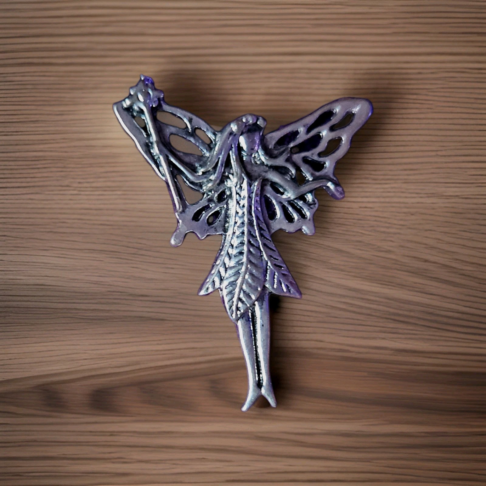 Lot of 3 Silver Tone Metal Angel & Fairy Asymmetrical Charm Pendant Lot