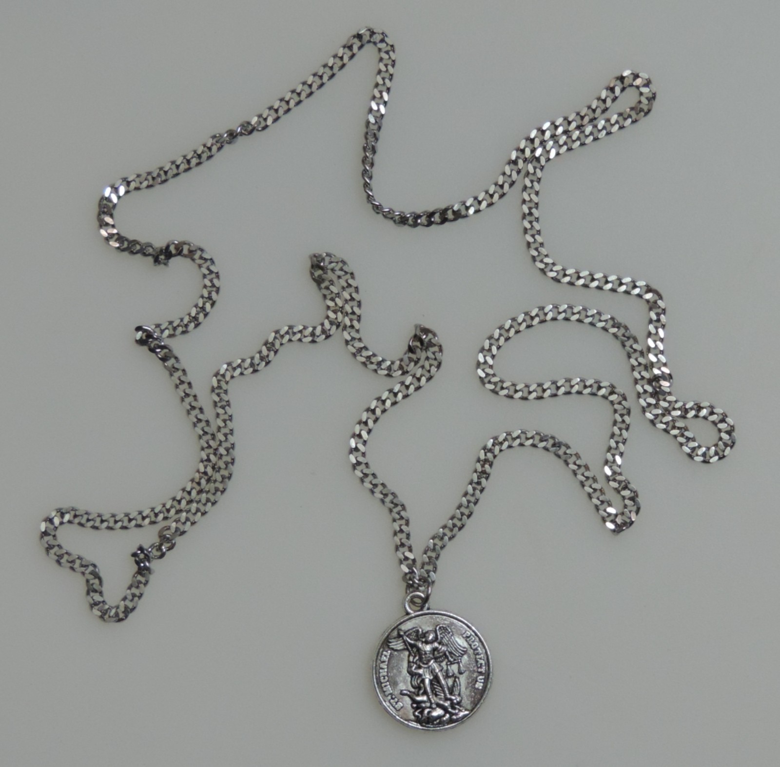 Marine /St. Michael Medal with a Dog Tag Style or 27″ Stainless Steel Chain