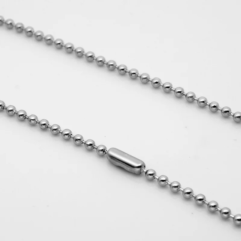 Wholesale 316L Stainless Steel Ball Bead Necklace Chain For Pendants 16″ – 36″