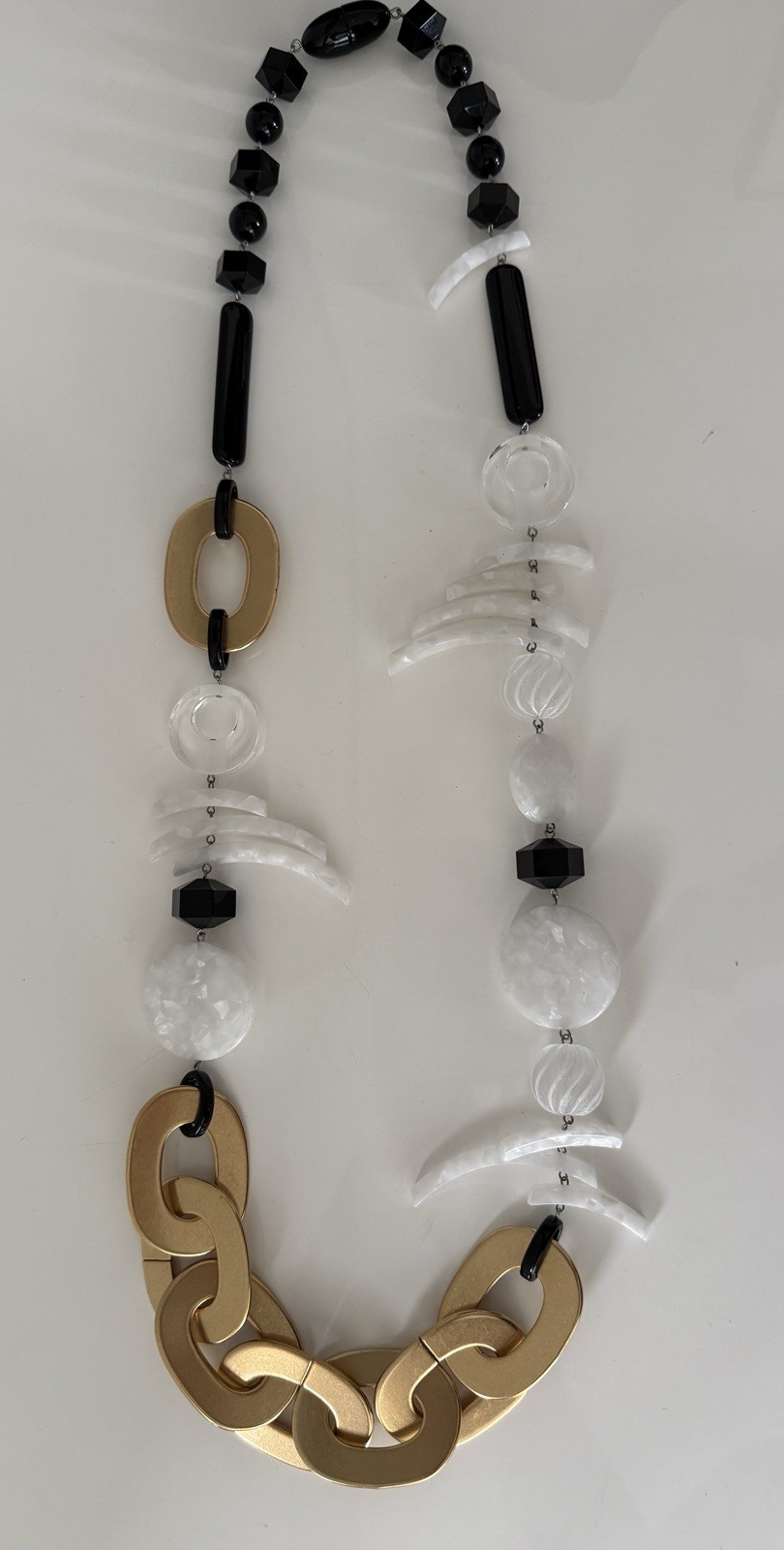 ANGELA CAPUTI Multicolor Long Chain Beaded Resin Necklace