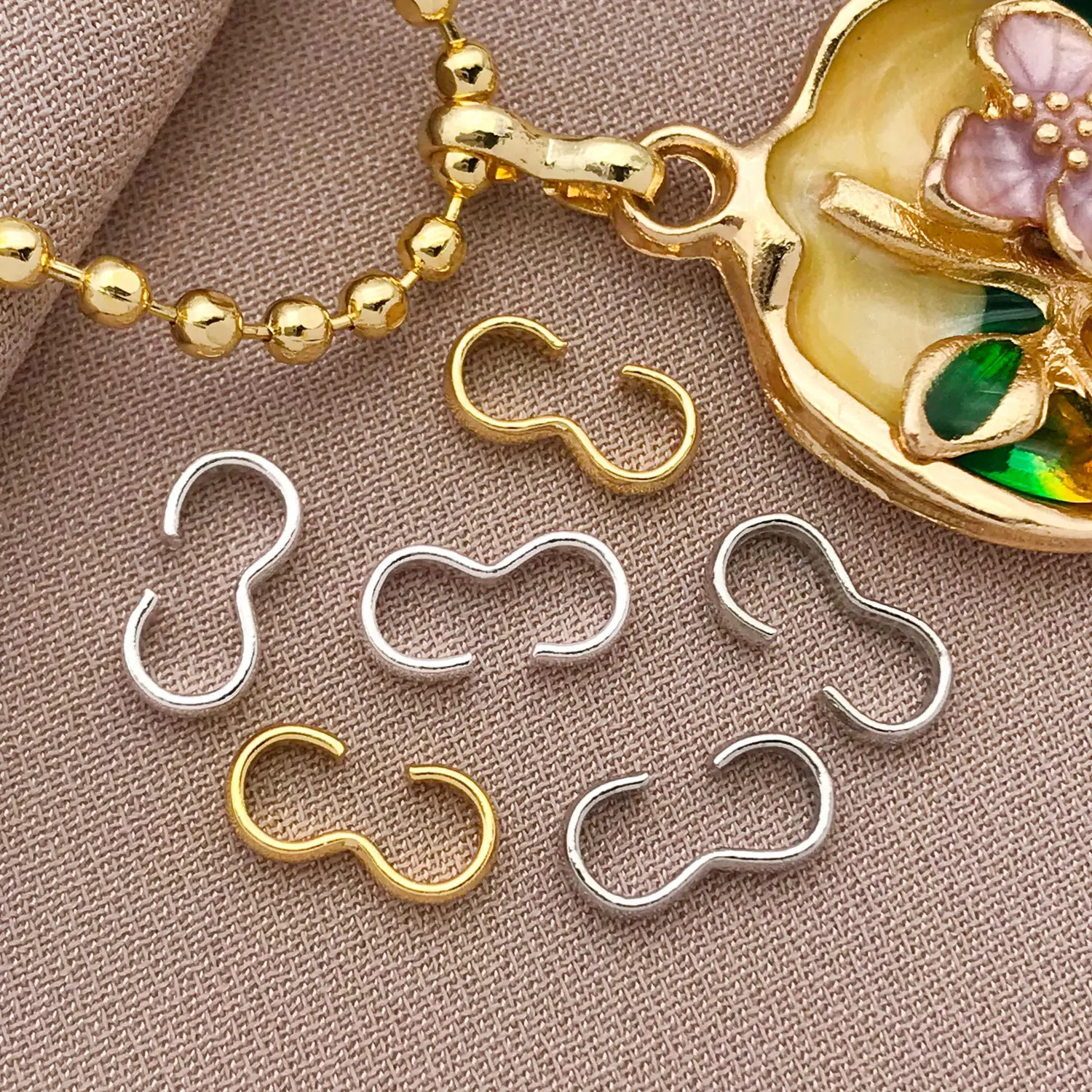 Mix 10/20Pcs 18K Copper Plated Genuine Golden Thick Silvery Open 3-Character Buc