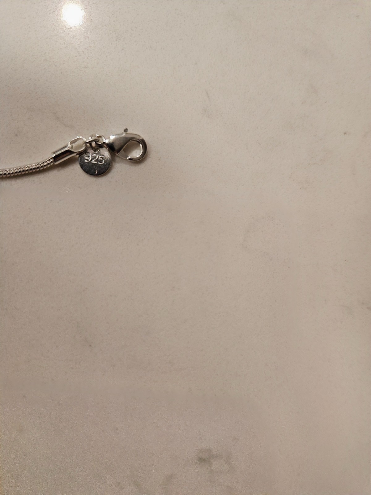 925 Sterling Plated Silver Snake Chain Necklace 1 mm 18″