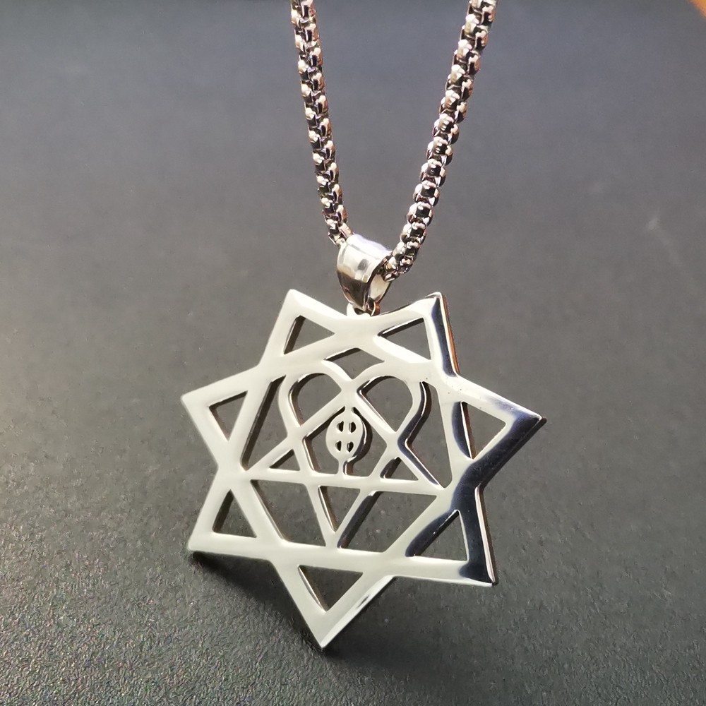 HIM Stainless steel Hip Hop Rock Music Him Heartagram Star Hear Pendant Necklace