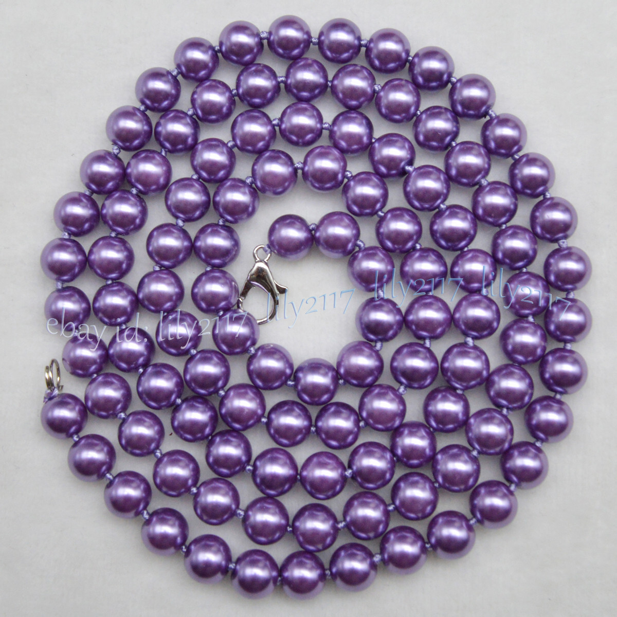Fashion 8/10/12mm Multi-Color South Sea Shell Pearl Round Beads Necklaces 36”