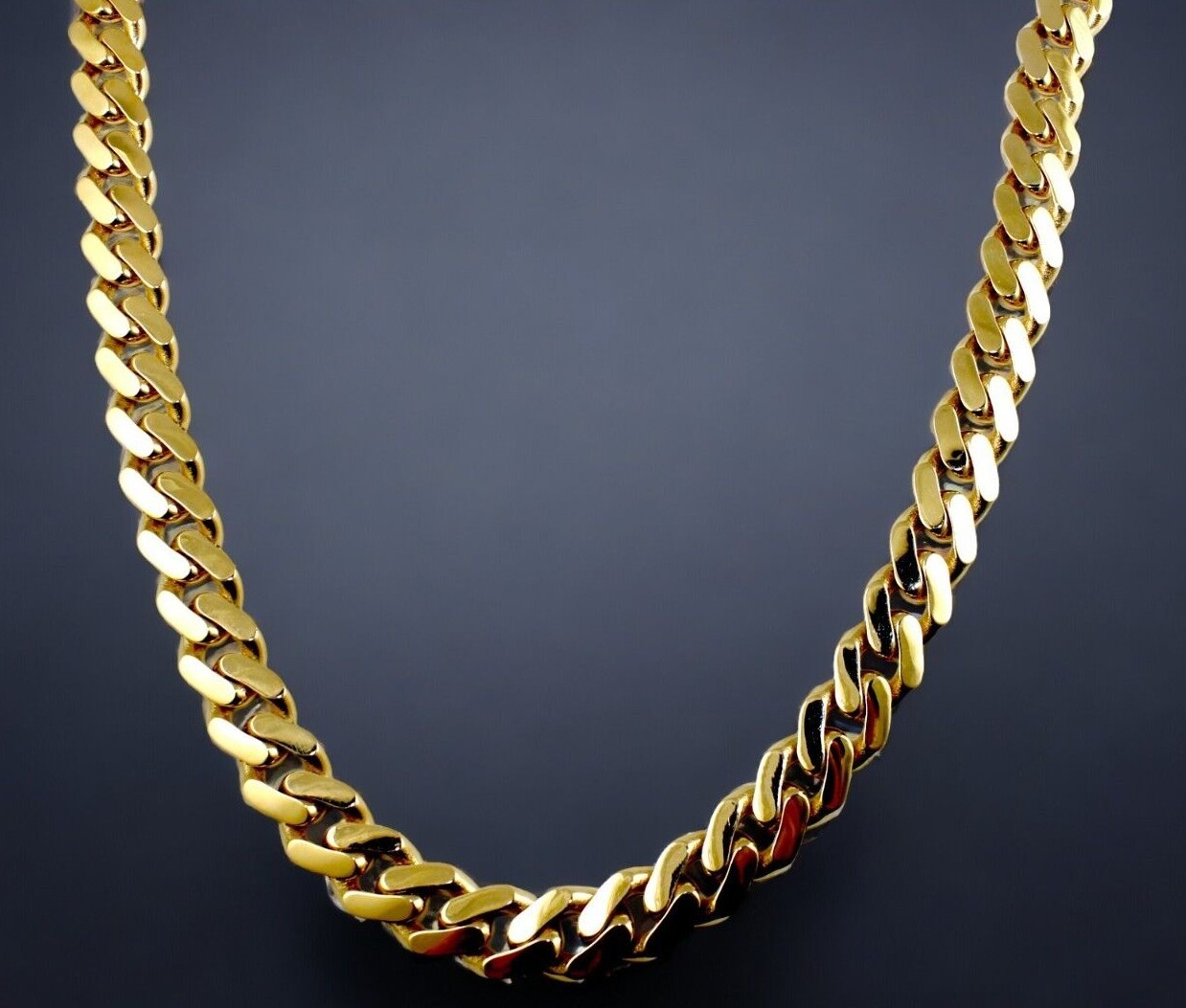 14K Gold Monaco Miami Cuban Link Necklace Bracelet Chain CZ Pave 5mm-13mm 7″-30″