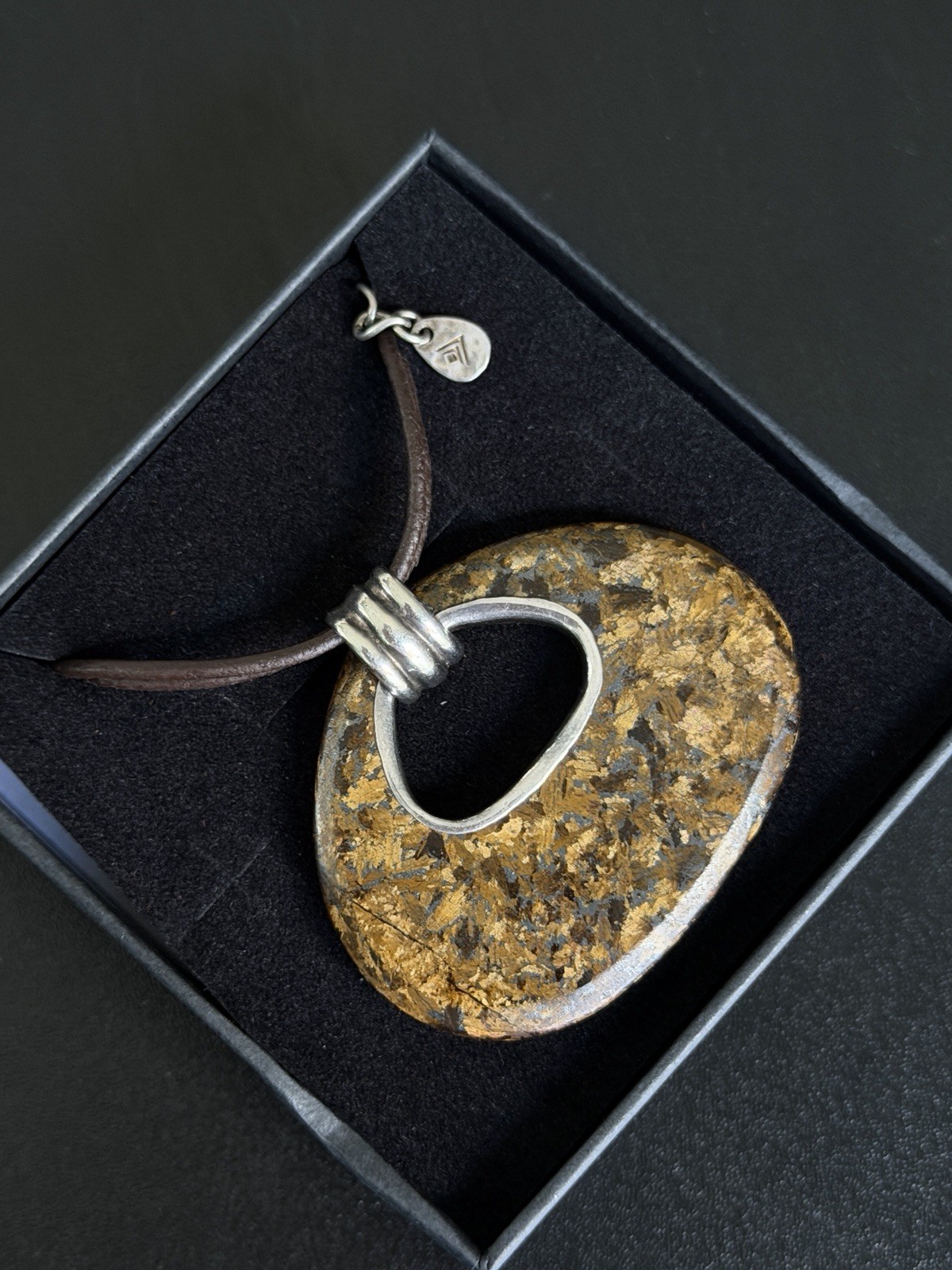 Silpada Sterling Silver Bronzite Pendant Necklace | 20” + 2” Extender