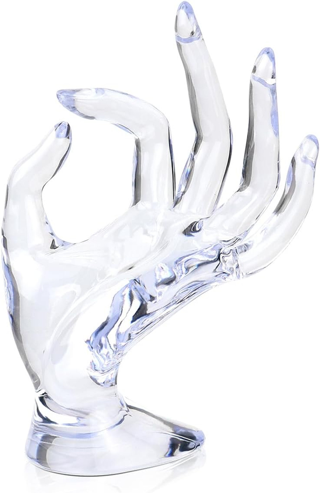 Jewelry Display Stand Mannequin Hand Ring Holder Watch Organizer Acrylic Clear