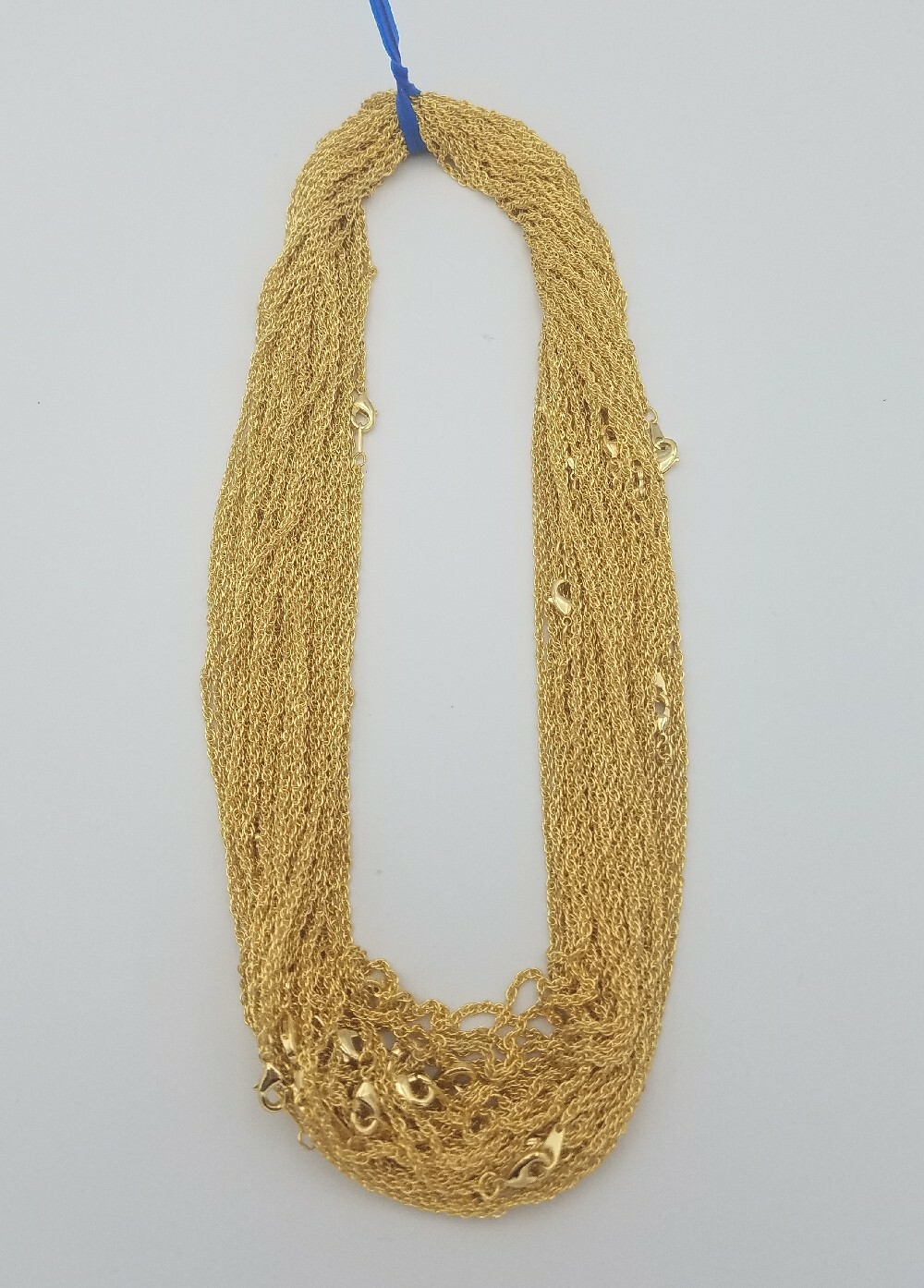 WHOLESALE LOTS OF 5-144 PIECES OF 14 KT GOLD PLATED 18 INCH ROPE NECKLACES
