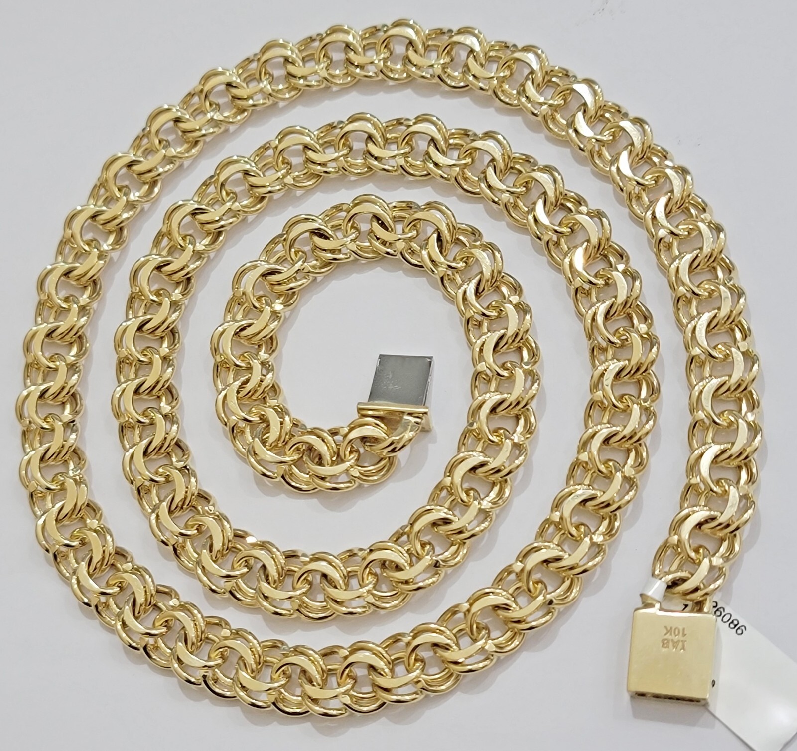 Real Chino Chain Necklace 10k Yellow Gold Solid Link 5mm-11mm 22″-26″ Mens, Sale