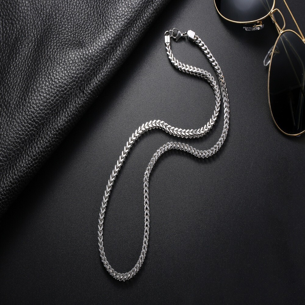 18″-30″ Mens Stainless Steel 6mm Franco Box Cuban Curb Link Chain Necklace #N217