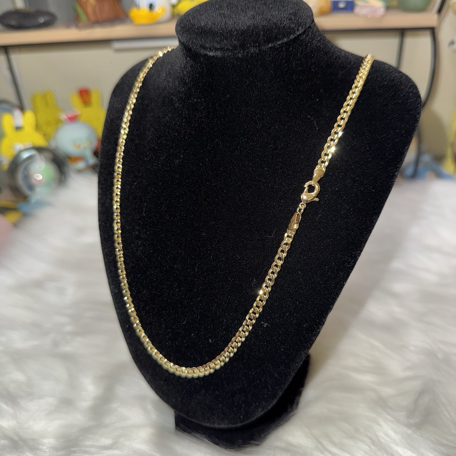 Miami Cuban Curb Link Chain Necklace 14K Gold Filled, 21.5inch, 4mm,LobsterClasp