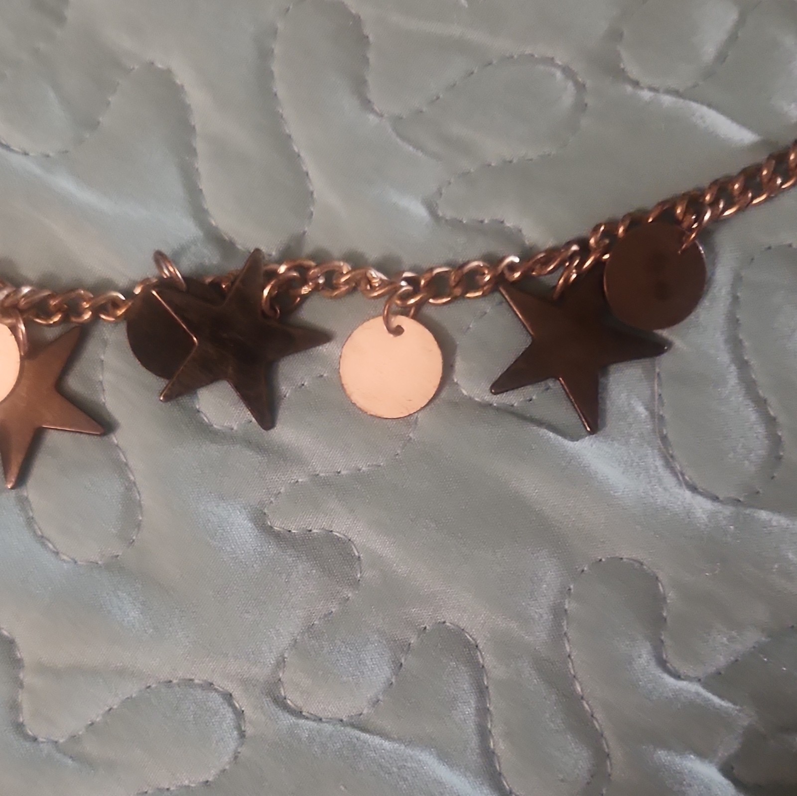 Multiple Layer Metal Star and Heart Necklace with Lobster Clasp