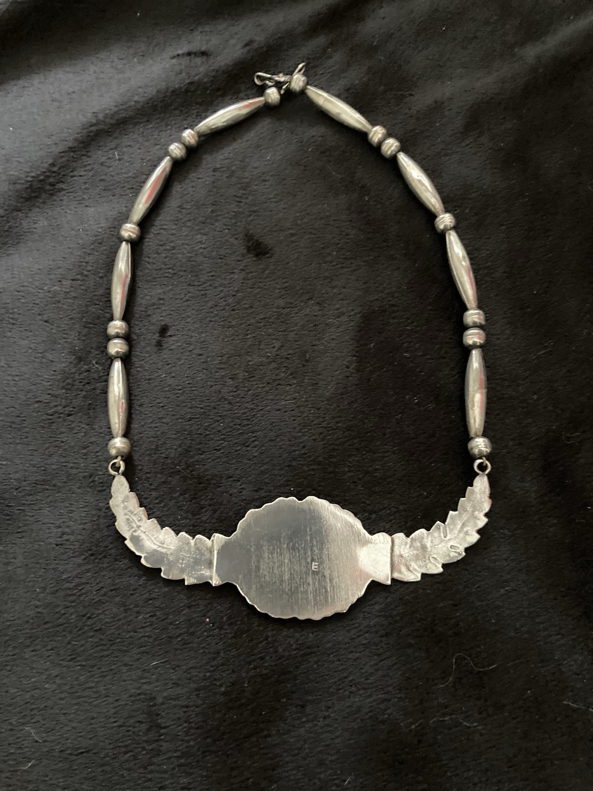 VTG Assorted Stone Zuni Choker/Necklace Silver. Bird Cameo. Signed