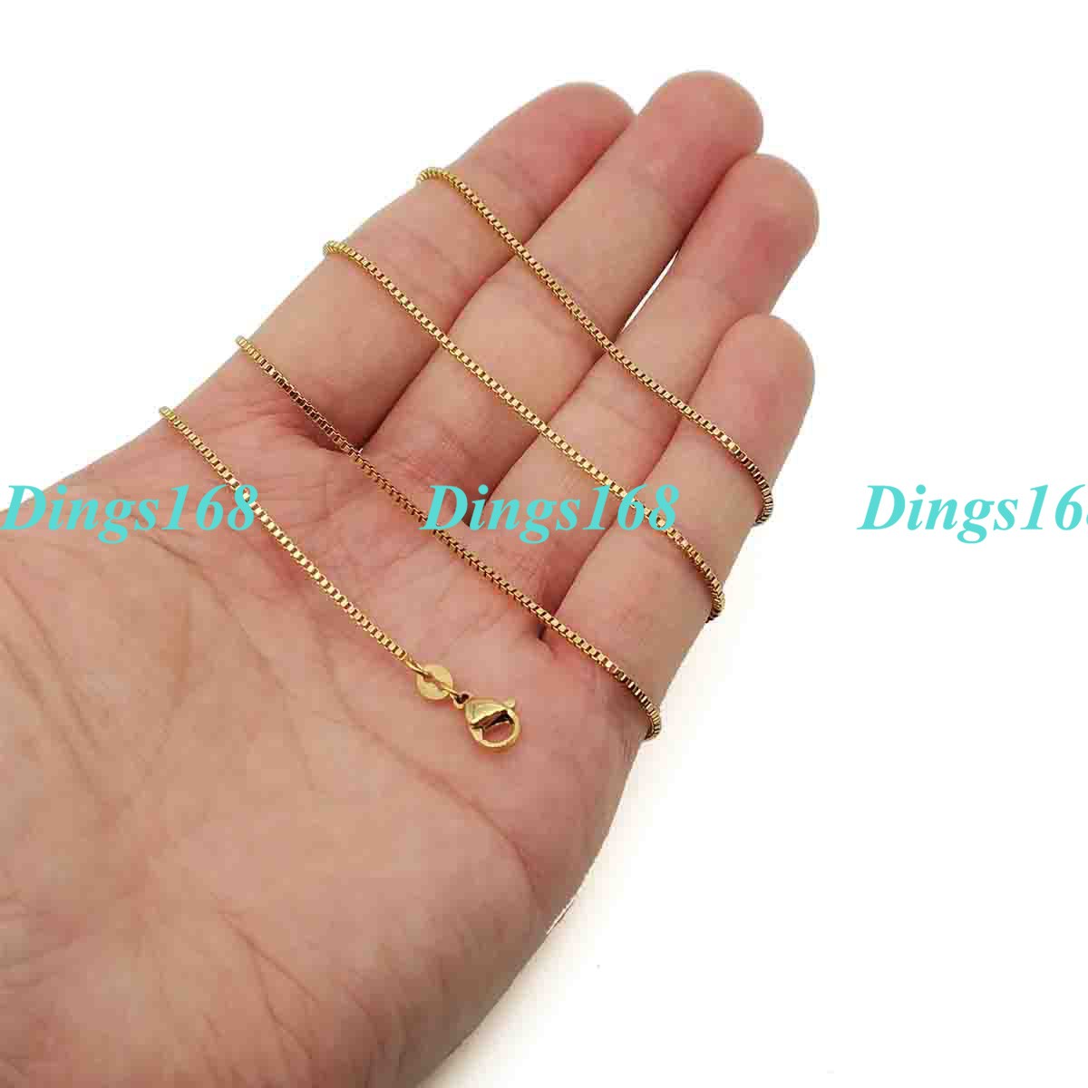 18K Yellow Gold Filled Lead/Tarnish-Free 2mm30inch Long Shiny Box Chain Necklace