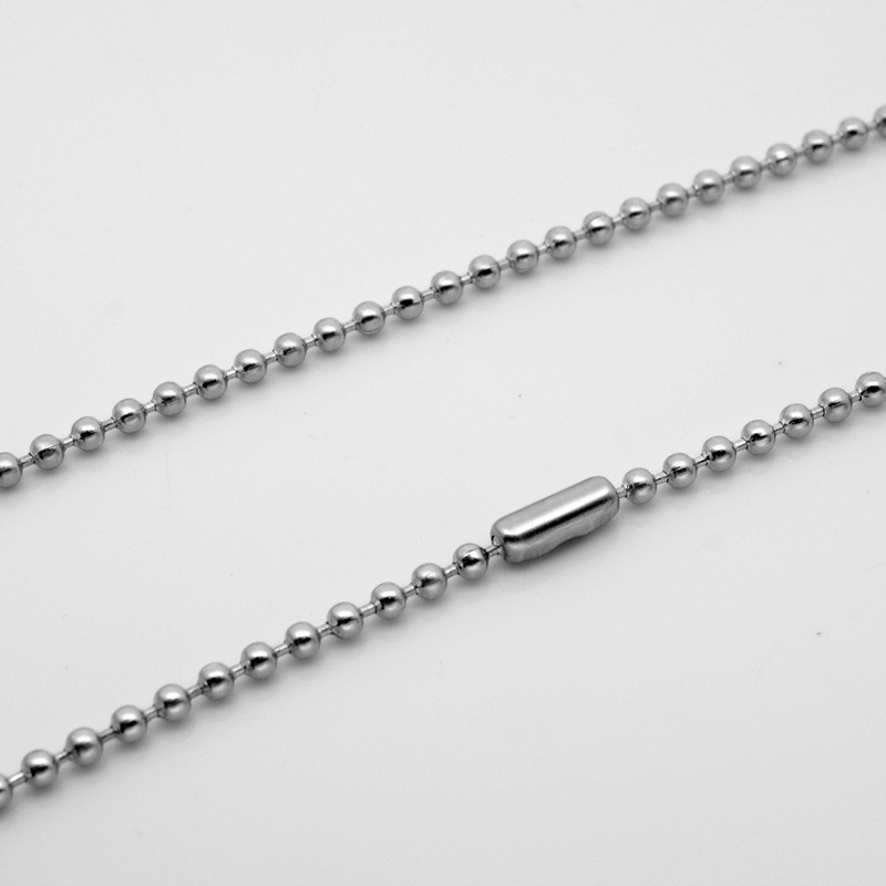 USA Stock Stainless Steel Round Ball Bead Chain Necklace Men Women 2/3mm