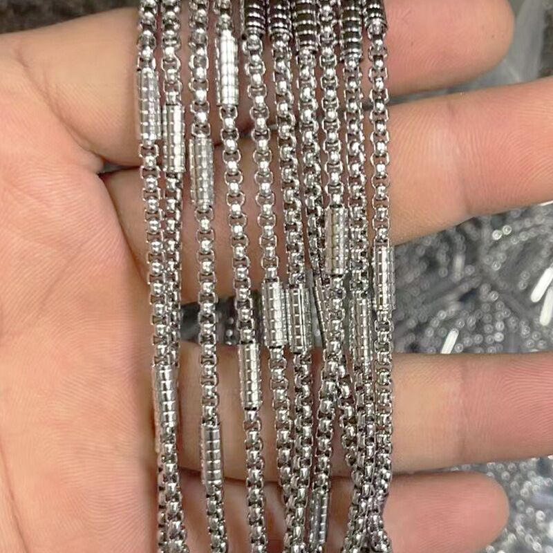 1.5/2/2.5/3mm Woman Man Stainless Steel Barrel Square rolo Box Chain Necklace