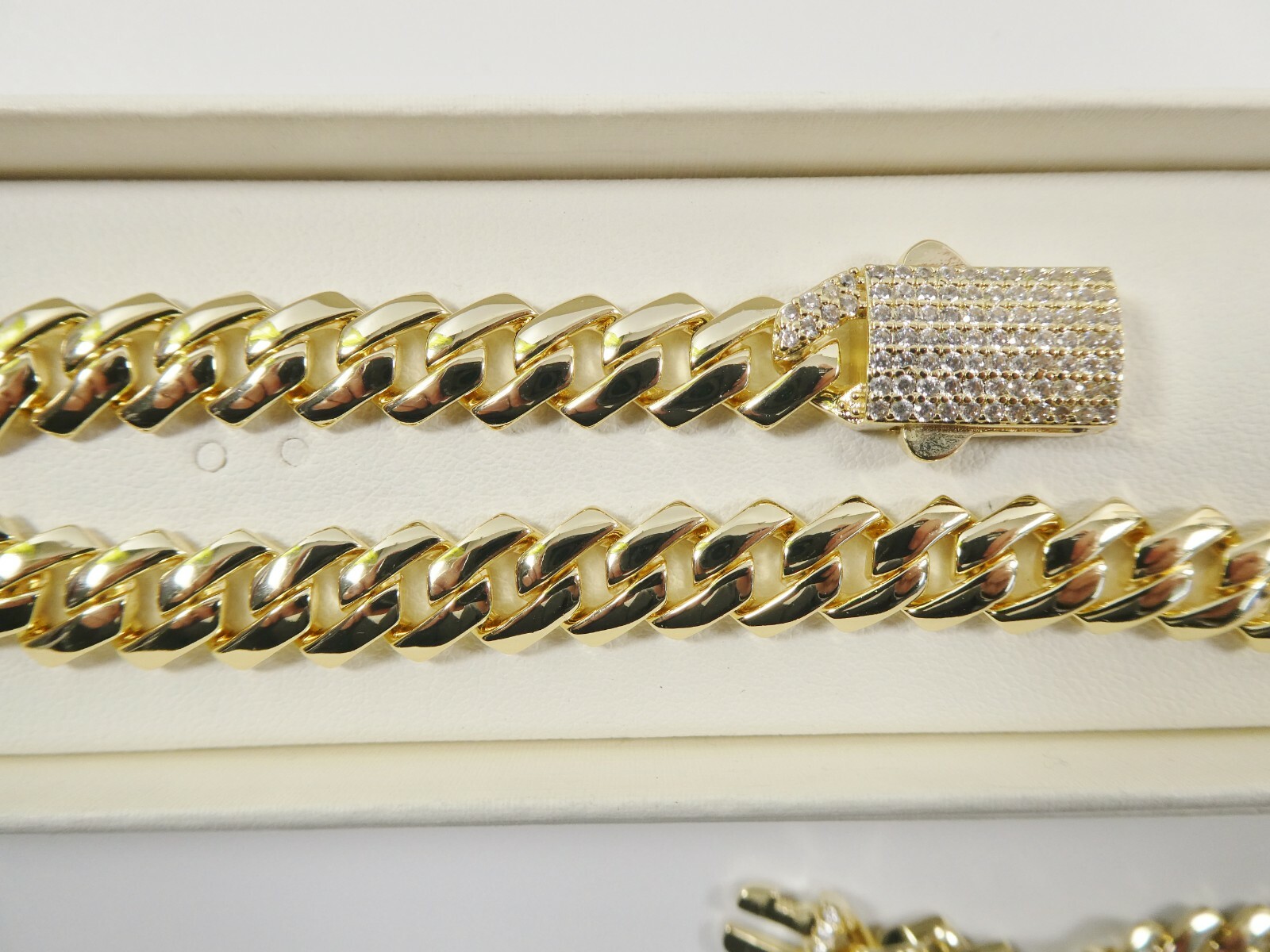 9MM 14K COLOR YELLOW GOLD FILLED MONACO BRACELET/NECKLACE