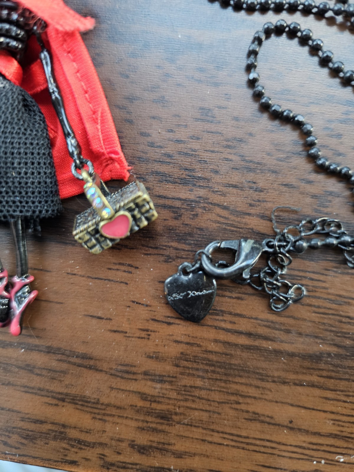 Betsey Johnson Dark Forest Red Riding Hood Necklace Y2K Vintage