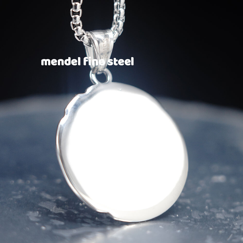MENDEL Cool Stainless Steel Mens Spartan Helmet Warrior Pendant Necklace For Men