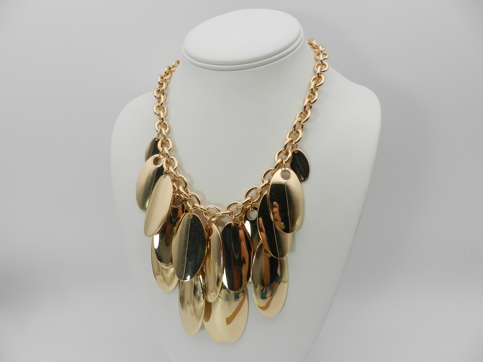 I.N.C. International Concepts Gold-Tone Sculptural Disc Statement Necklace