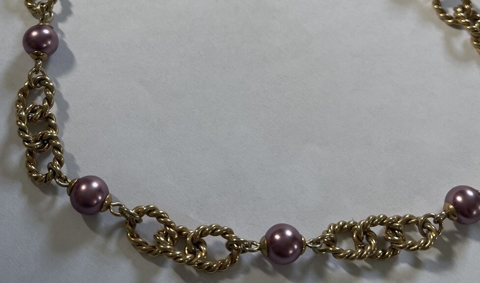 FRANCESCA VISCONTI 20” Gold Tone Necklace