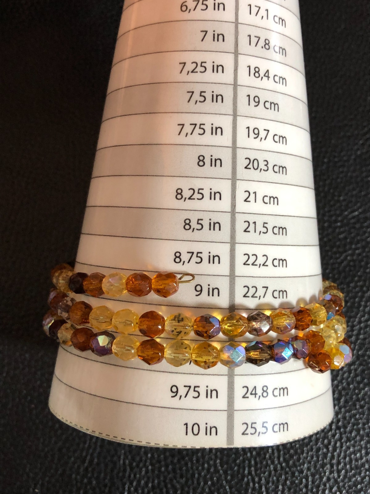 Gold Red Orange Art Glass Bead Tassel Necklace + Earrings Wrap Bracelet LOT 8629