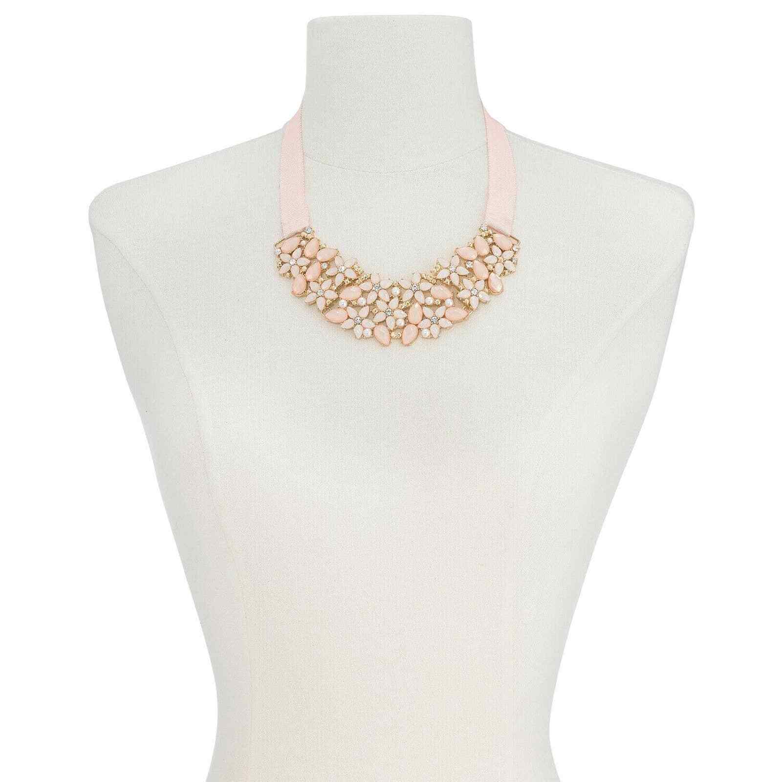 INC International Concepts Stone & Crystal Flower Ribbon Necklace